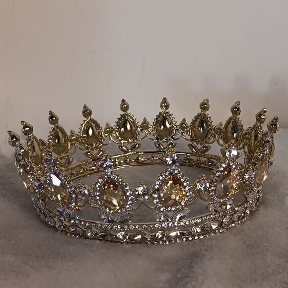 Gold Bridal Tiara - Picture 1 of 7